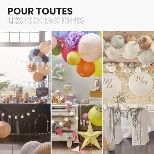 Vue 6 de Lampion Boule Papier Cm