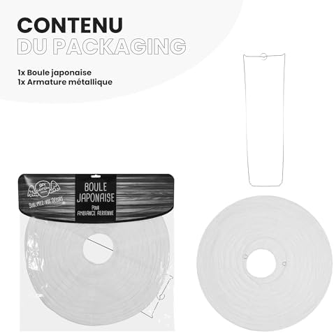 Vue 7 de Lampion Boule Papier Cm