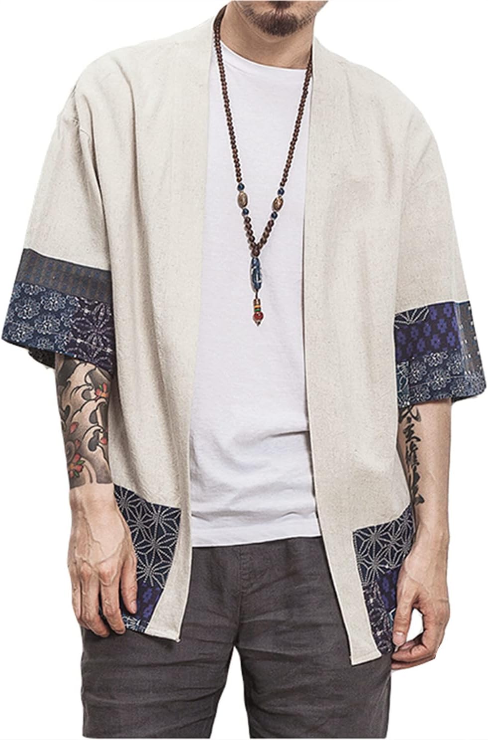 Hommes Decontracte Cardigan Kimono