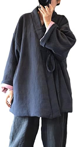 Vue 4 de Femme Hanten Veste Kimono