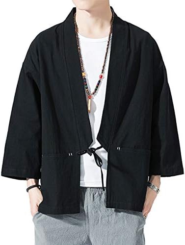 Vue 4 de Kimono Cardigan Noragi Veste