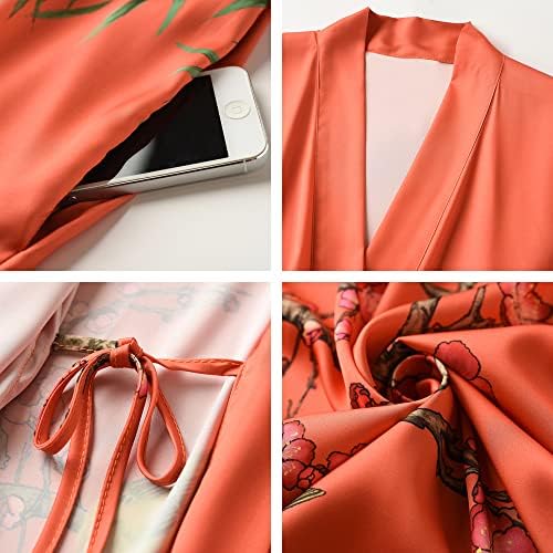 Vue 3 de Robe Peignoir Kimono Femme