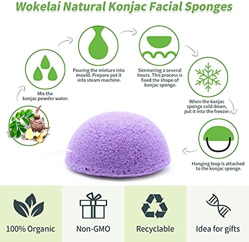 Vue 7 de Lot De Eponges Konjac