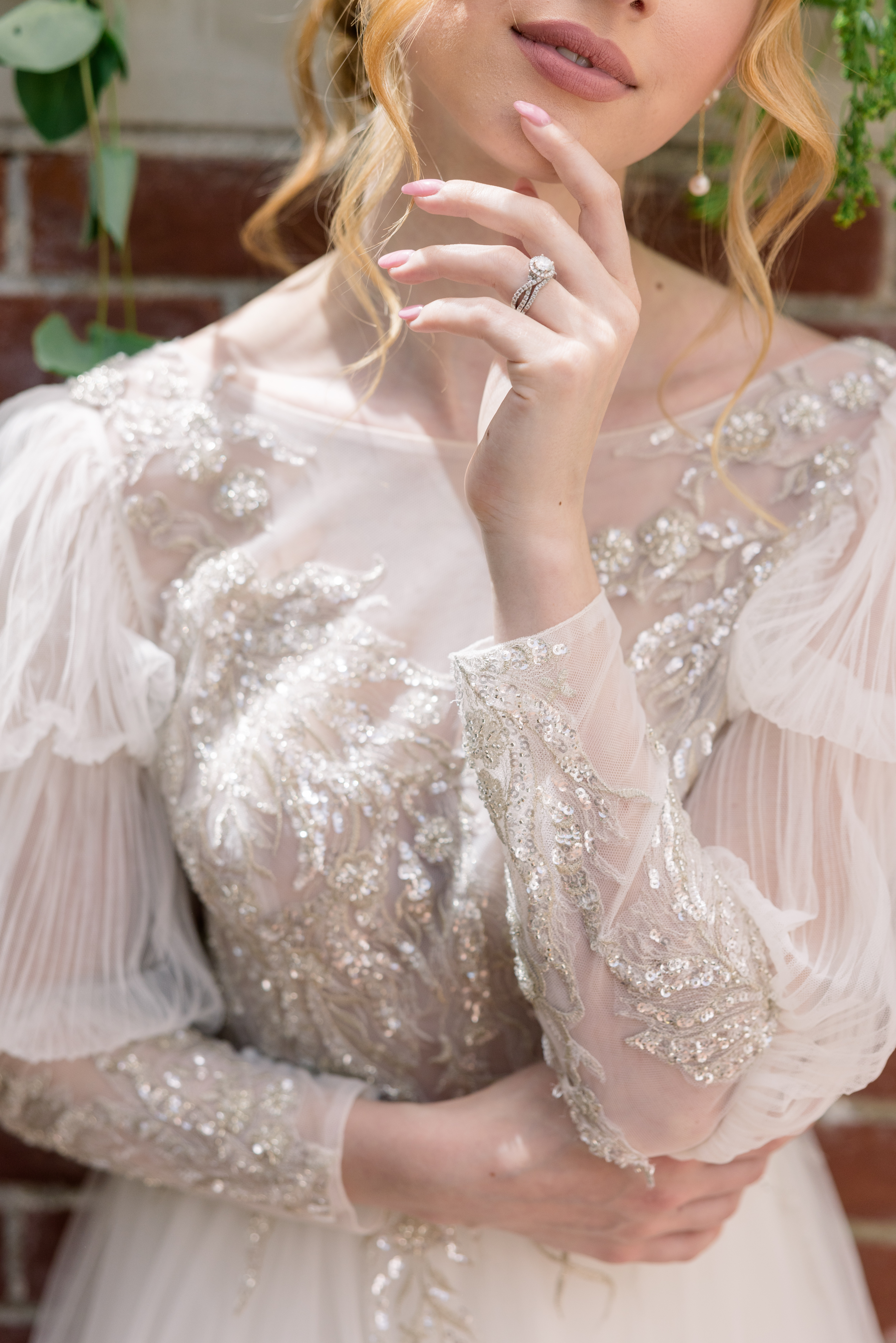 Woman in wedding dress