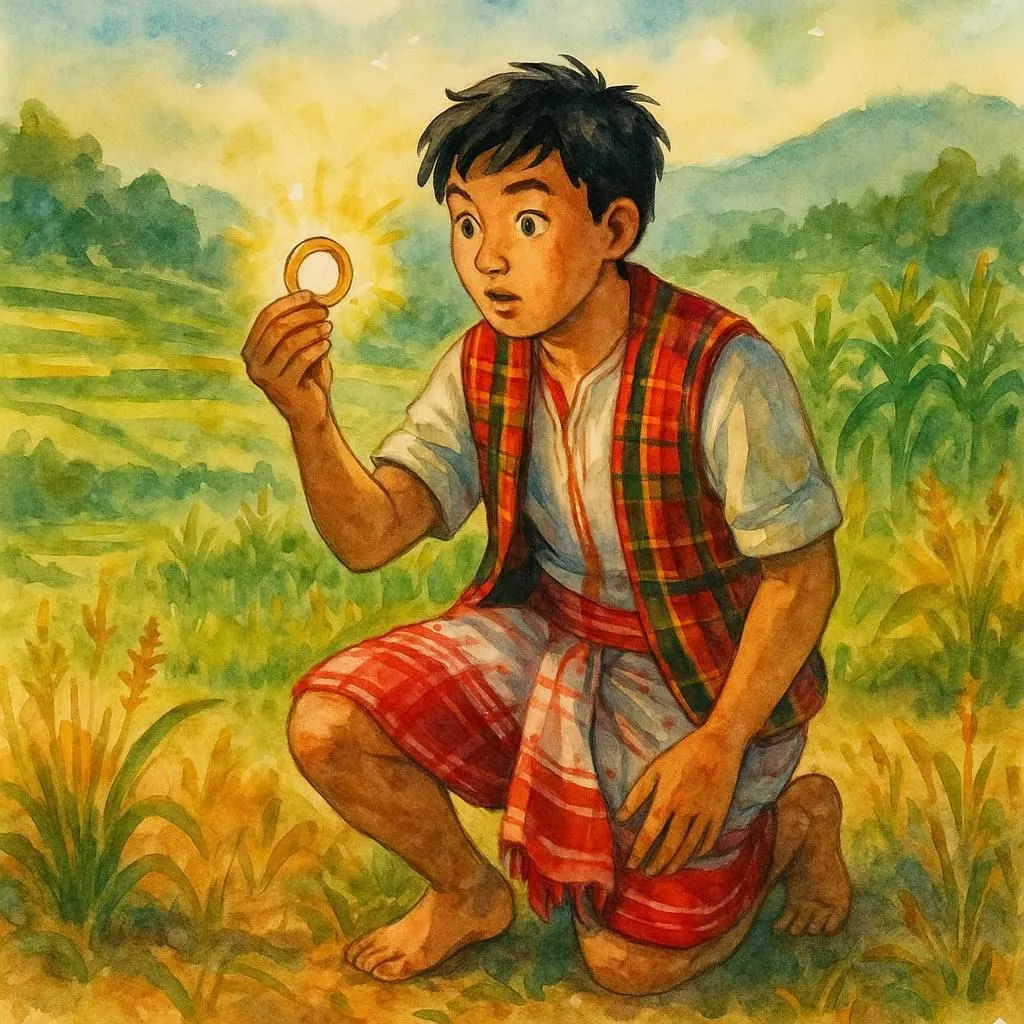 Cover illustration for The farmer and the talking ring