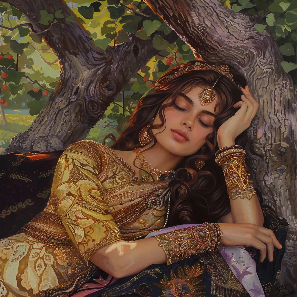Cover illustration for Husne Banu - A Hatim Tai Tale