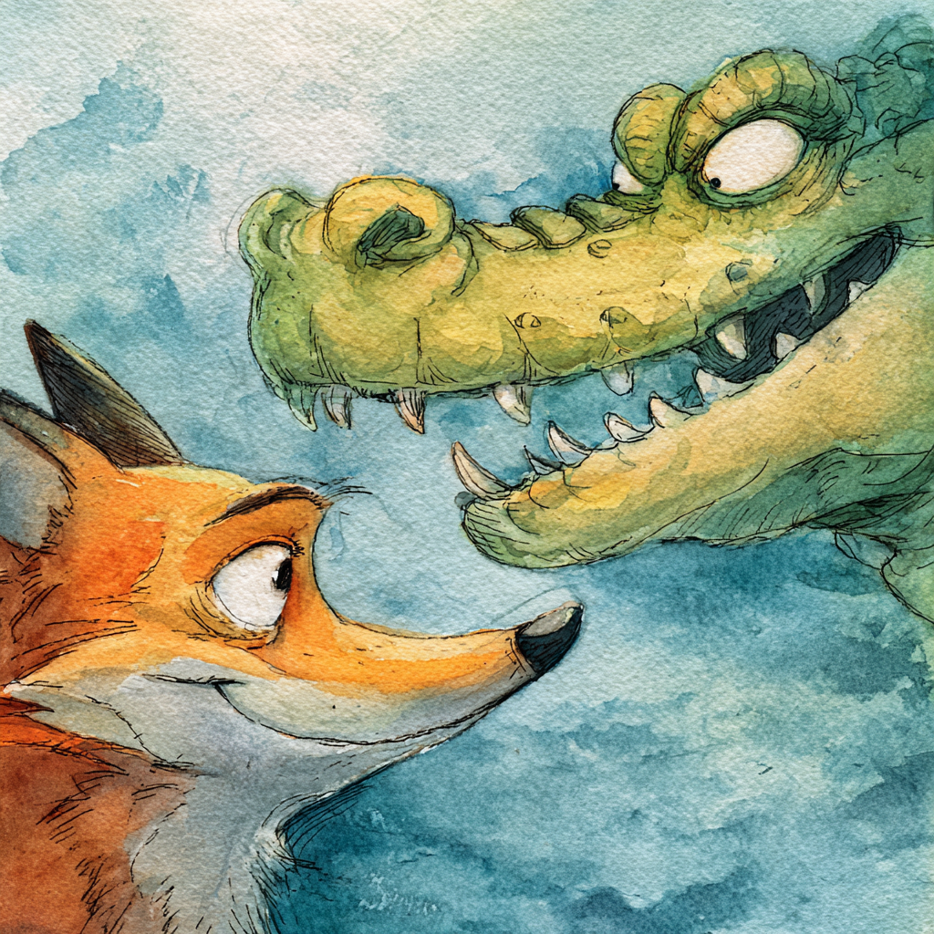 Cover illustration for The Fox Who Played Pretend