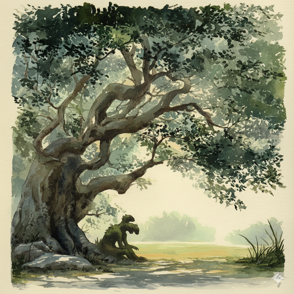Cover illustration for The quest for the three-legged, three-headed creature
