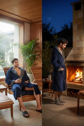 Vue 4 de Peignoir Homme En Flanelle