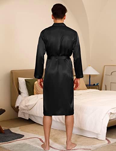 Vue 7 de Peignoir Homme Satin Peignoir