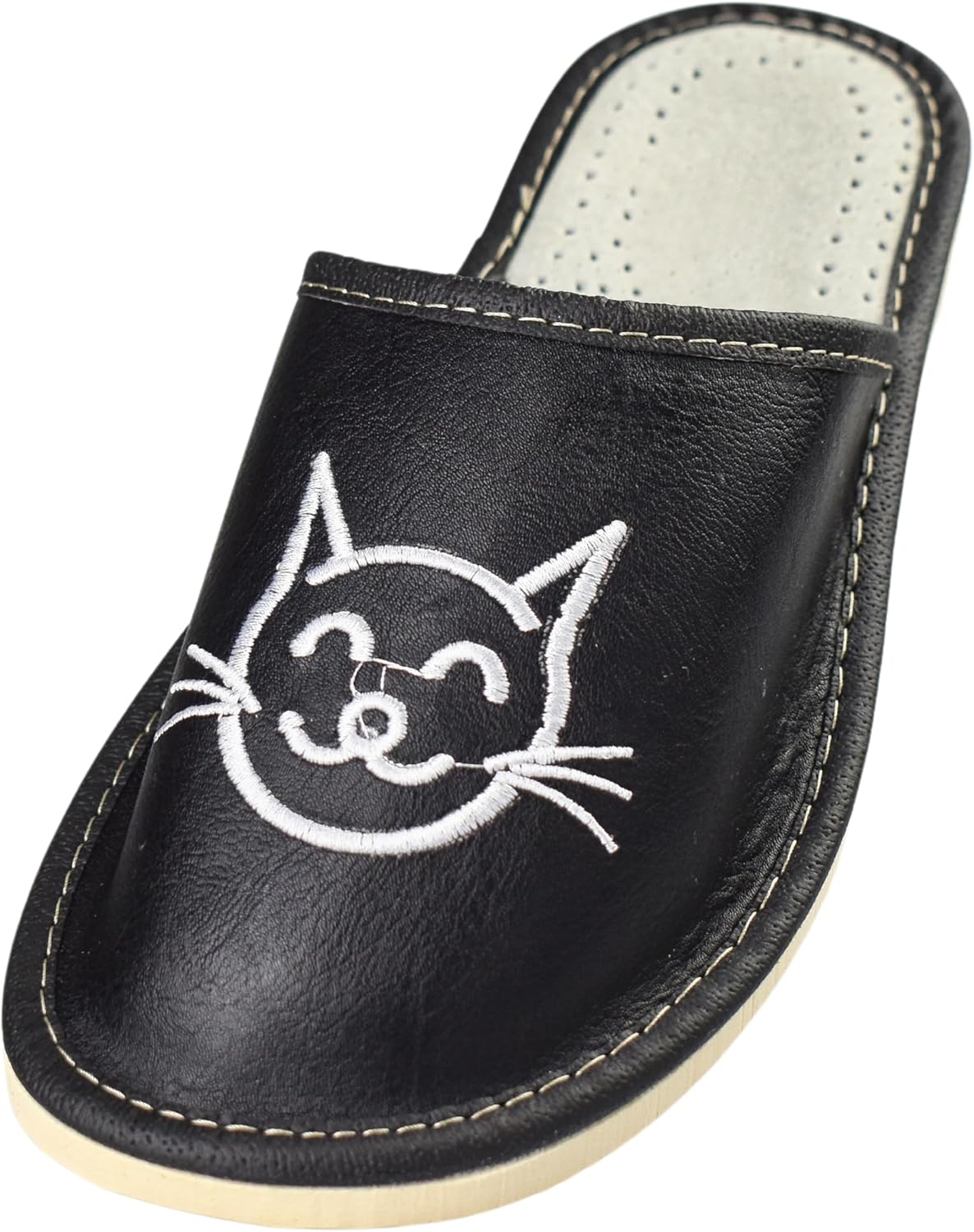 Pantoufles Femme Cuir Chaussons