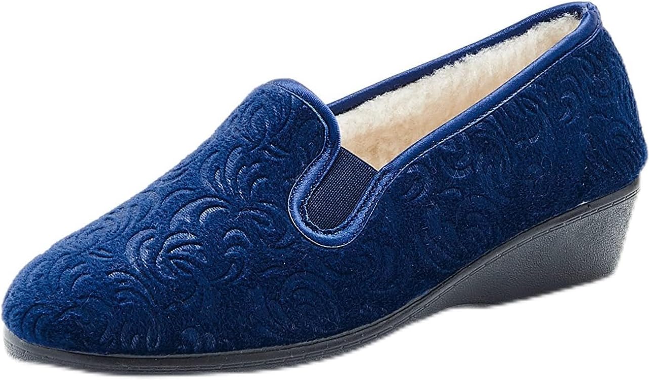 Pantoufles Velours Motif Cachemire