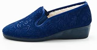 Vue 3 de Pantoufles Velours Motif Cachemire