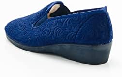 Vue 4 de Pantoufles Velours Motif Cachemire