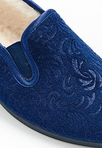 Vue 5 de Pantoufles Velours Motif Cachemire