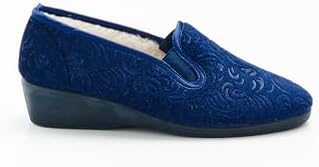 Vue 6 de Pantoufles Velours Motif Cachemire