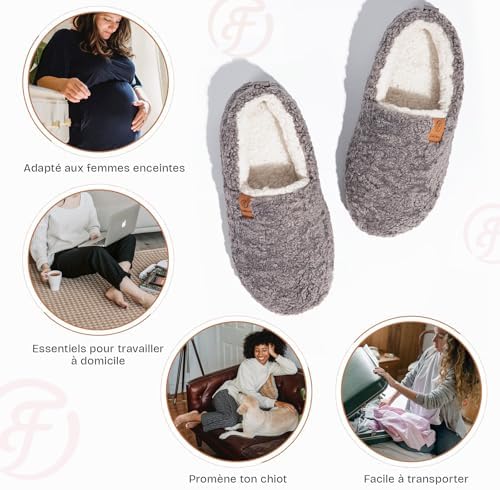 Vue 5 de Chaussons Femme Chaudes En