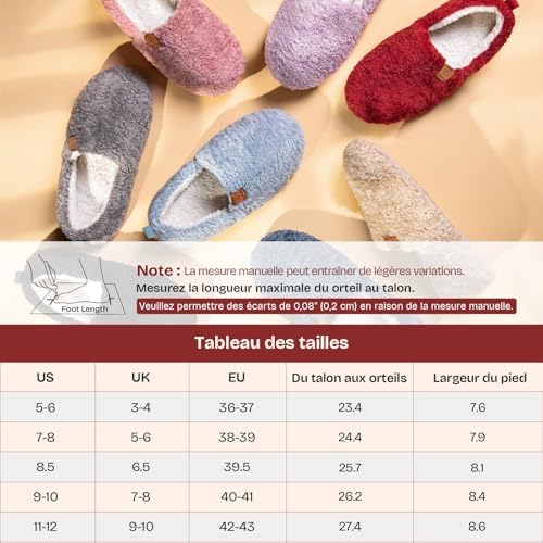 Vue 6 de Chaussons Femme Chaudes En