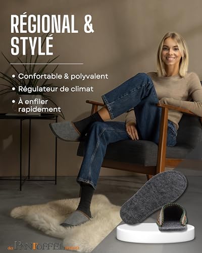 Vue 4 de Pantoufles Dinvite Avec Semelle