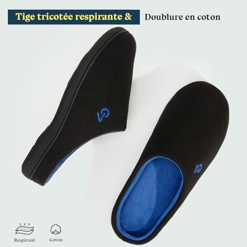 Vue 4 de Hommes Chaussons Memoire