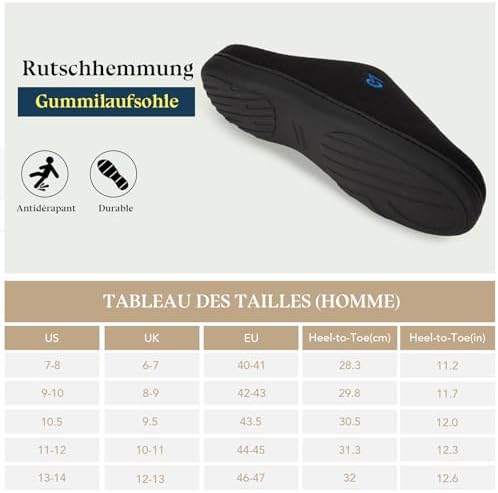 Vue 6 de Hommes Chaussons Memoire
