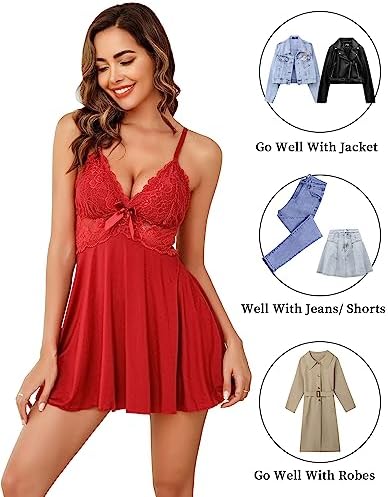 Vue 4 de Nuisette Femme Chemise De