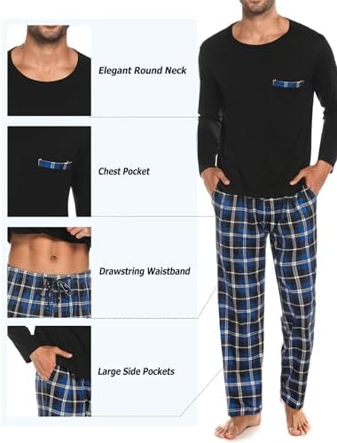 Vue 5 de Pyjama Hommes Hiver Ensemble