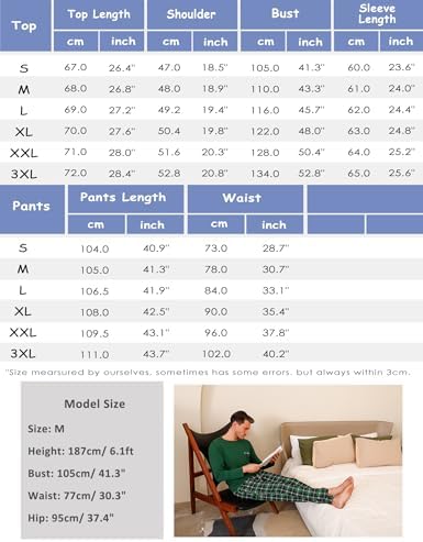 Vue 6 de Pyjama Hommes Hiver Ensemble