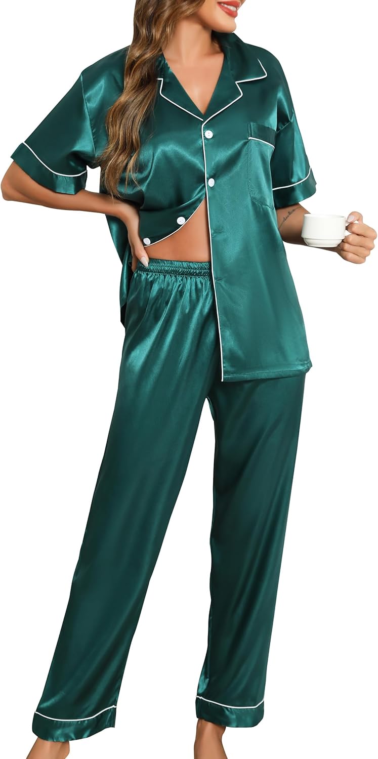 Pyjama Satin Femme Short