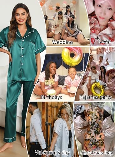 Vue 6 de Pyjama Satin Femme Short