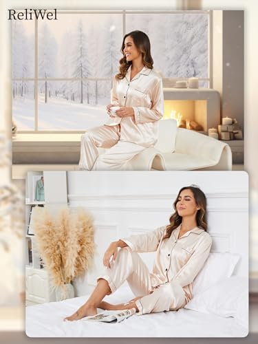 Vue 2 de Pyjama Femme Satin