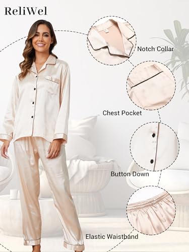 Vue 3 de Pyjama Femme Satin