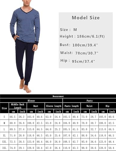 Vue 6 de Pyjama Homme Coton Hiver