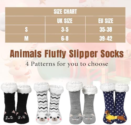 Vue 6 de Chaussettes Chaudes Antiderapantes Femmes