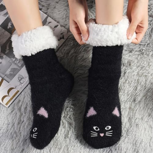 Vue 7 de Chaussettes Chaudes Antiderapantes Femmes