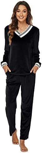 Vue 6 de Velours Survetements Femme Ensemble