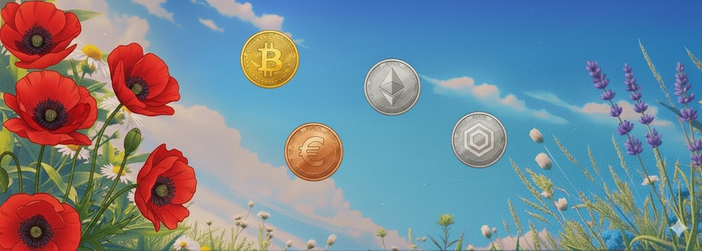 Illustration of productive bees in a grassy meadow