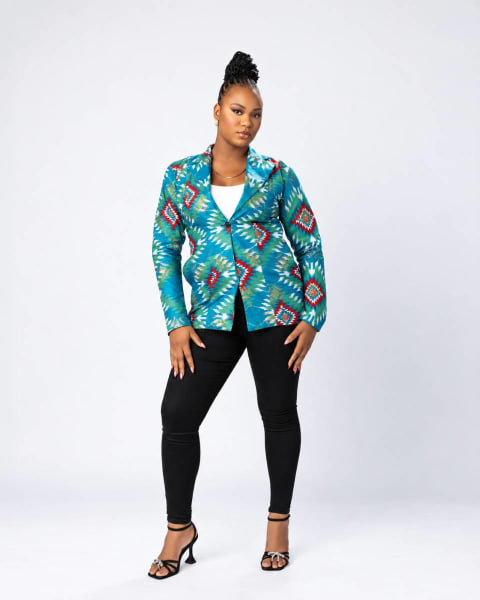 Azure Bloom Blazer