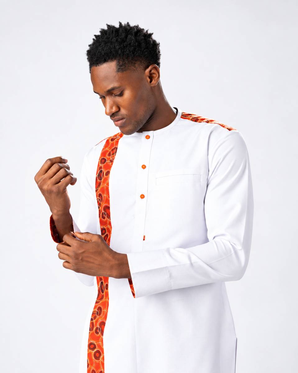 Close-up of patterned fashion detail
