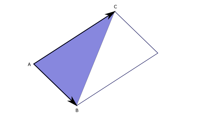 Finding area of triangle with cross product