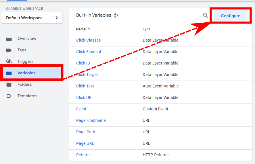 GTM Variables