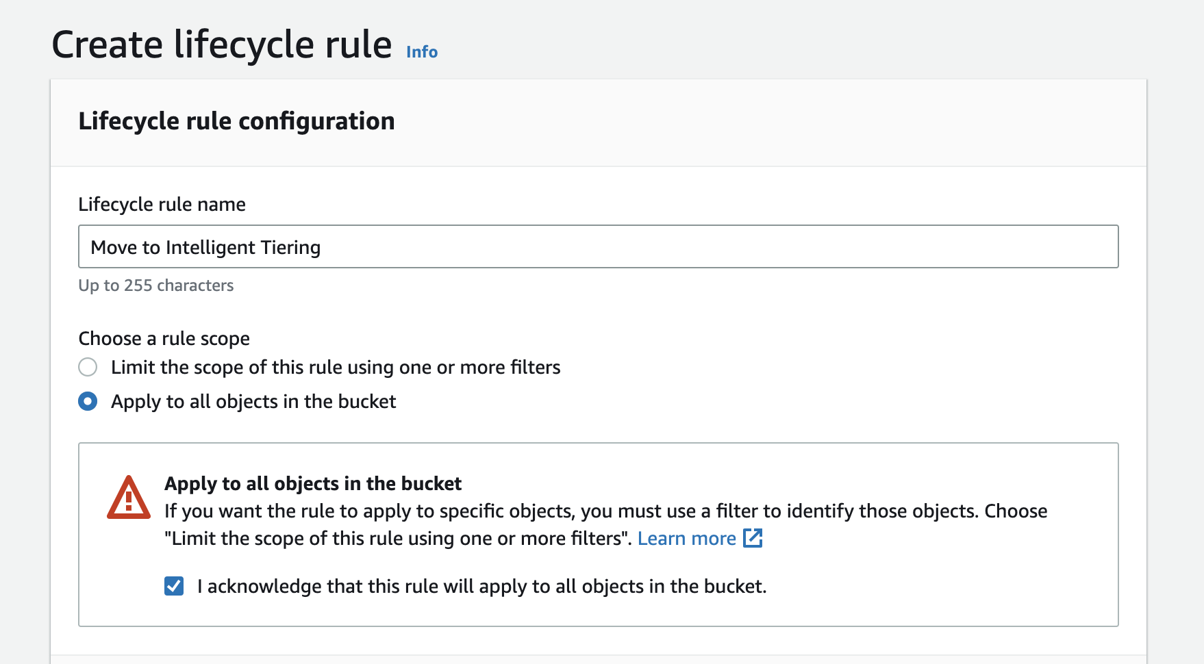 Naming the Lifecycle Rule