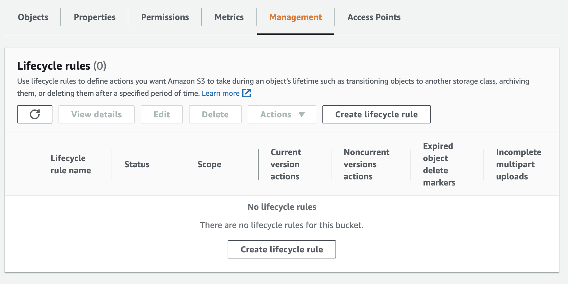 Lifecycle rules