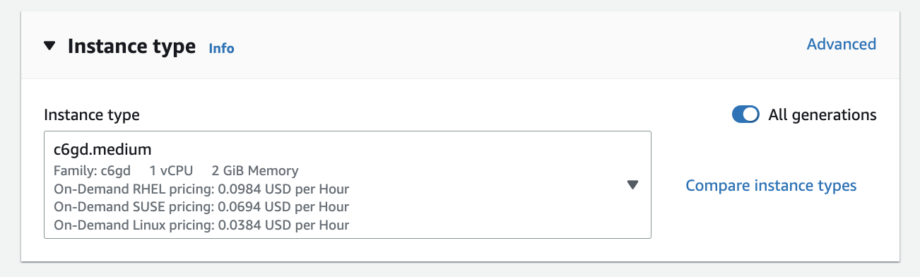 AWS Instance Type