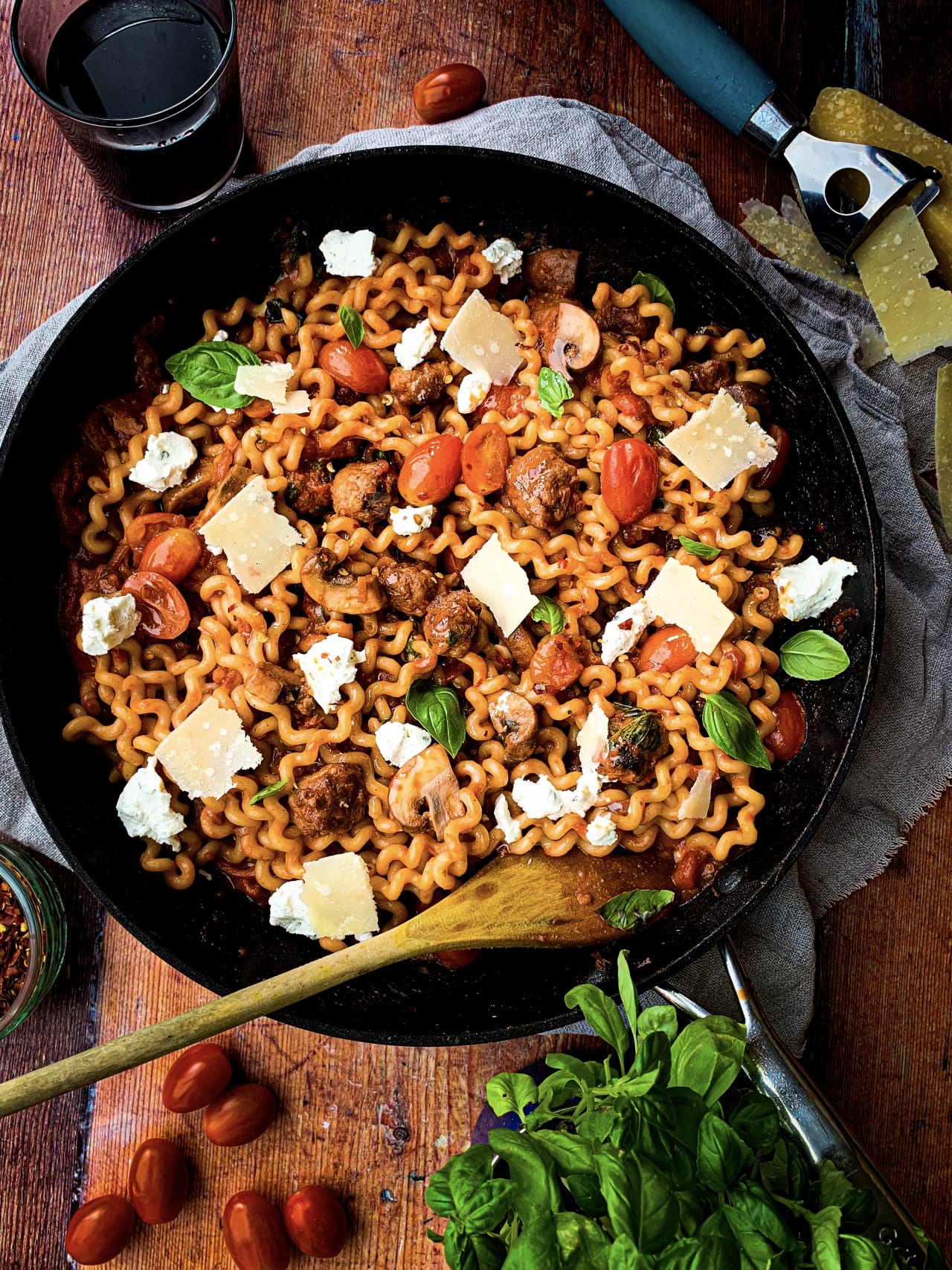Sausage & mushroom pasta
