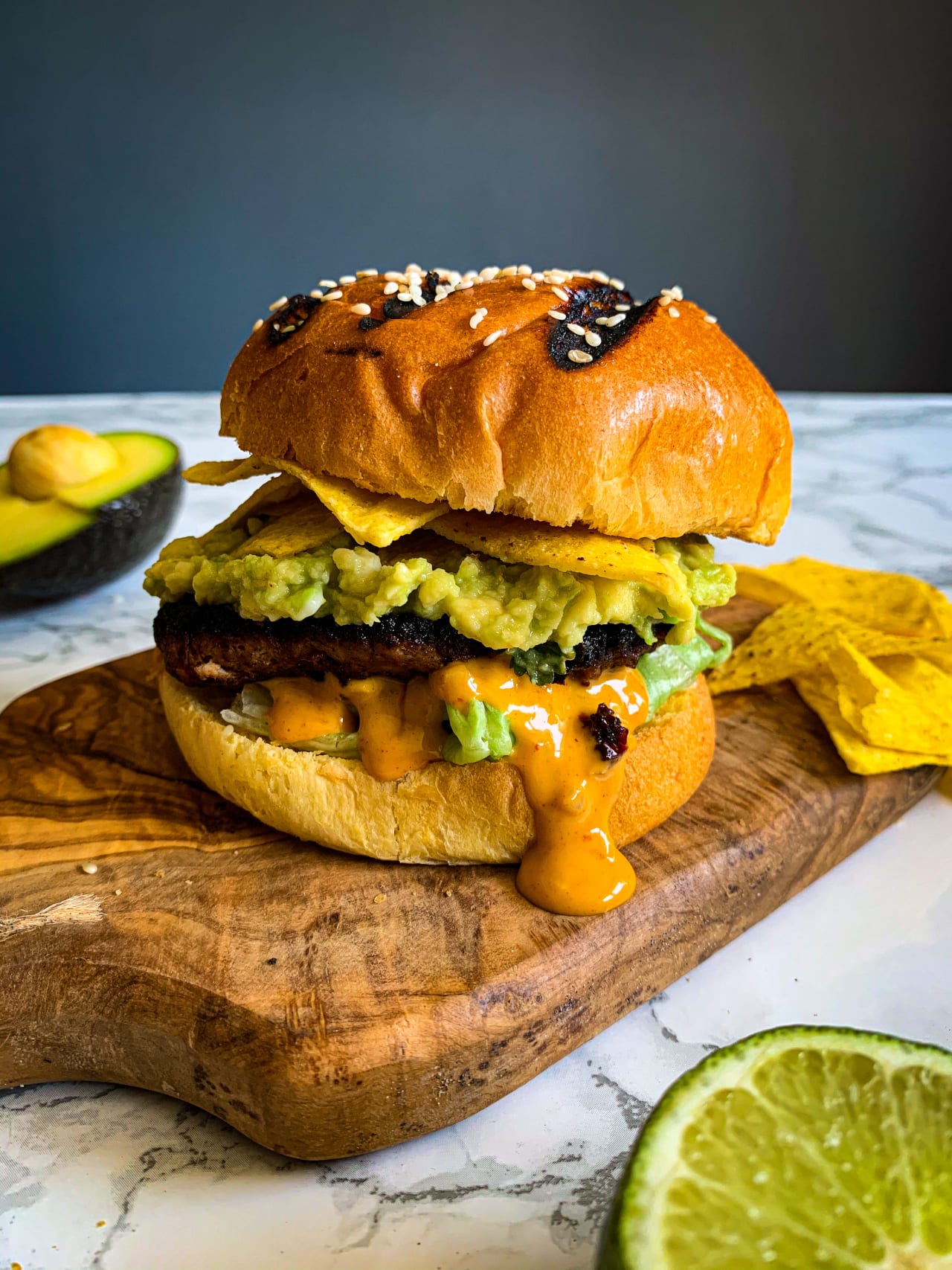 Chipotle Turkey Burger With Crushed Avocado