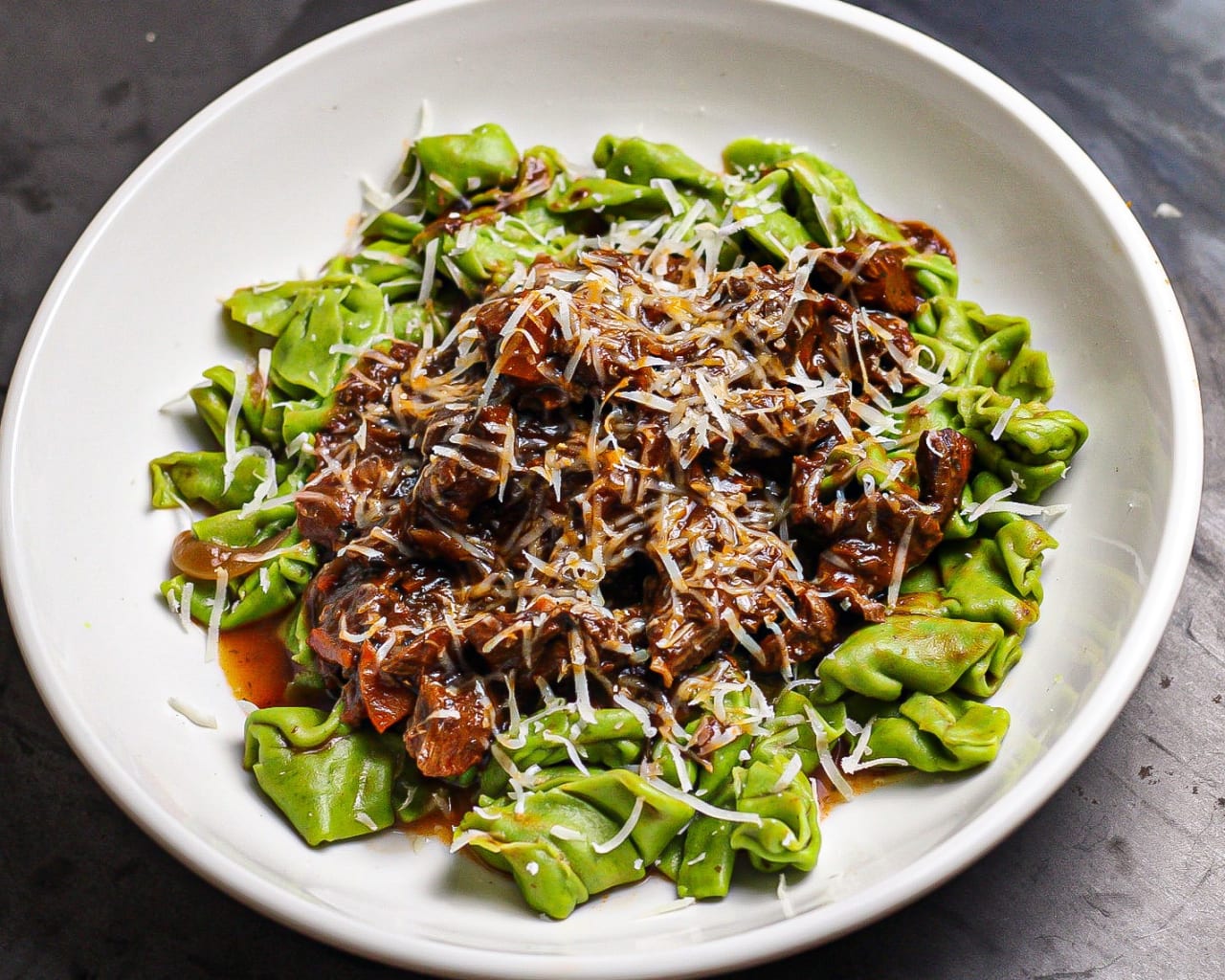 Wild Garlic Fettucine with Slow Braised Lamb Ragu