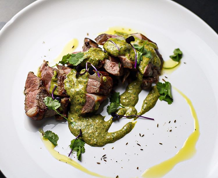 Lamb Leg with Peruvian 'Aji Verde' sauce