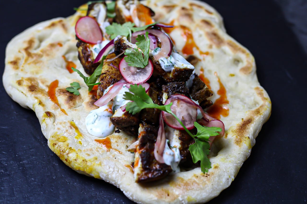 Chicken Kebabs with Flatbread