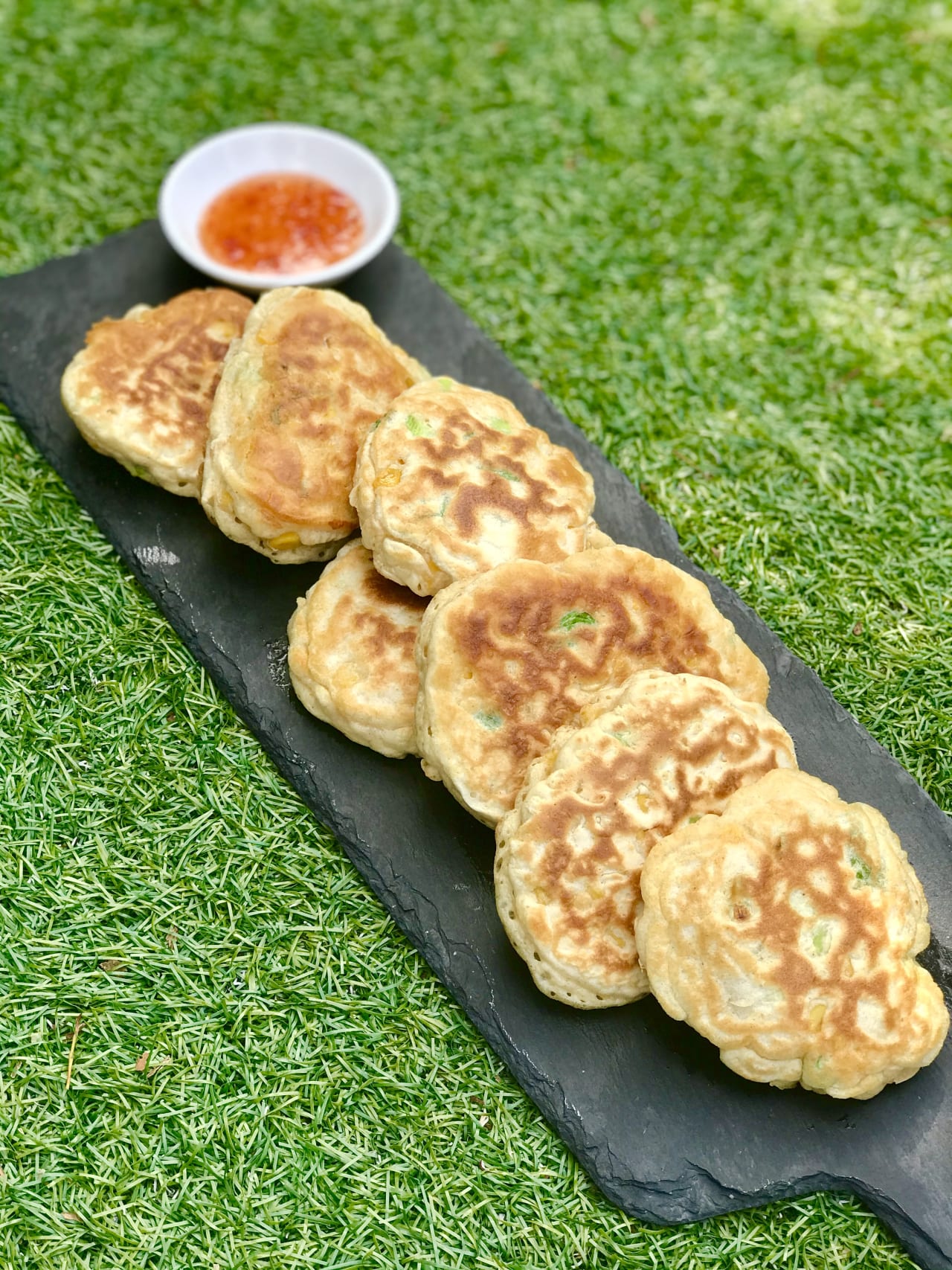 Sweetcorn and Spring Onion Pancakes